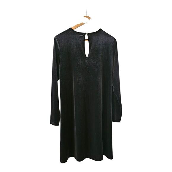 ModCloth NWT Beyond The Shade Of Night Velvet Mini Dress Black Size L Stars - Picture 2 of 7
